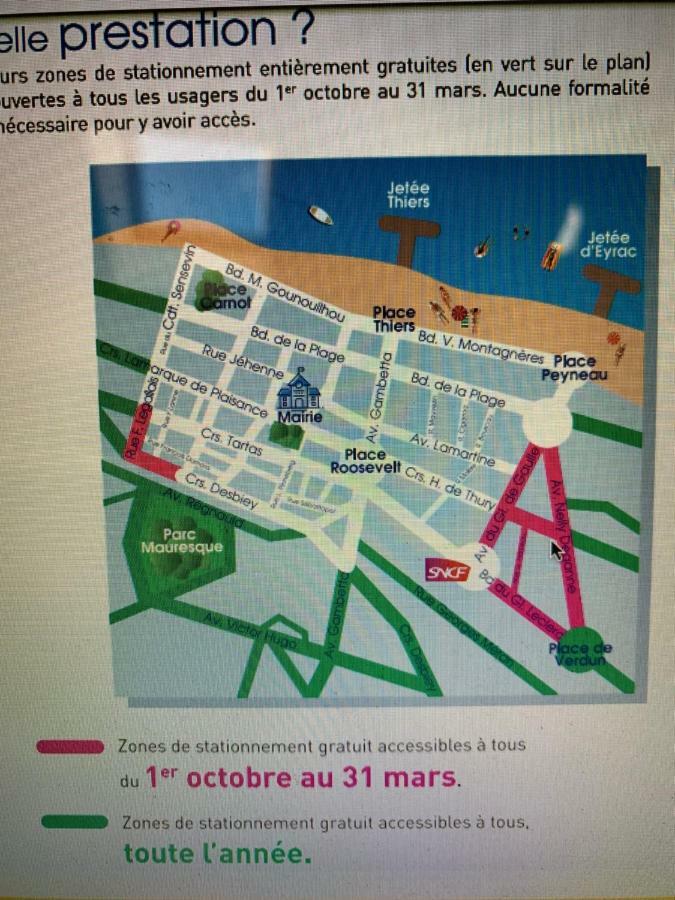 Apartmán Le Central Plage - Commerce - Marche A 2 Pas Arcachon Exteriér fotografie